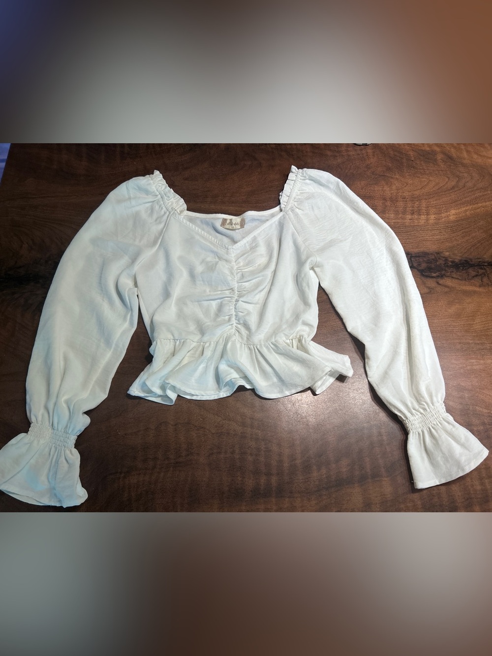 Altar’d State Long Sleeve Peplum Blouse